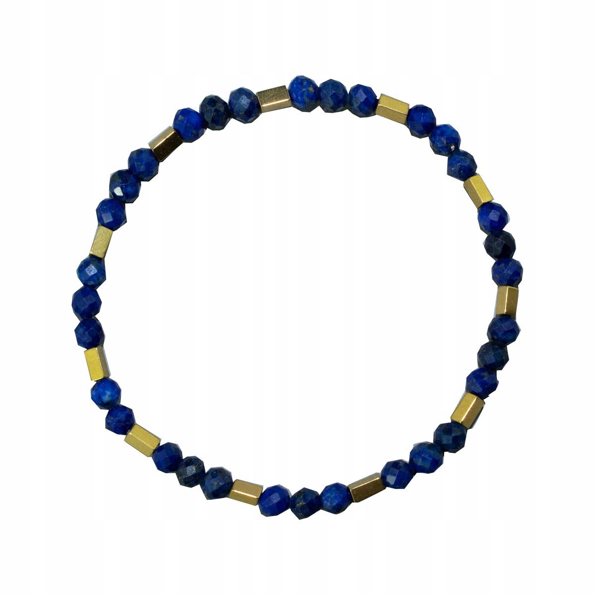 Bransoletka MIX LAPIS LAZULI HEMATYT 4mm gumka