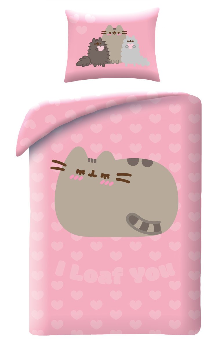 Pościel dziecięca Pusheen 140 x 200 cm Halantex mikrofibra kotek kot