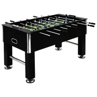 Piłkarzyki - vidaXL Stół do gry w piłkarzyki, stal, 60 kg, 140x74,5x87,5 cm, czarny vidaXL - miniaturka - grafika 1