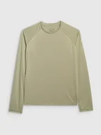 Koszulki sportowe damskie - 4F Koszulka sportowa w kolorze zielonym - miniaturka - grafika 1