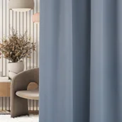 Zasłony - Zasłona zaciemniająca na taśmie marszczącej gołębi szary 140 x 280 cm 1 szt. - miniaturka - grafika 1