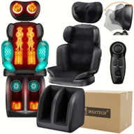 Masażery - Mata masująca do masażu Shiatsu Materac masujący Masażer na fotel Zestaw - miniaturka - grafika 1