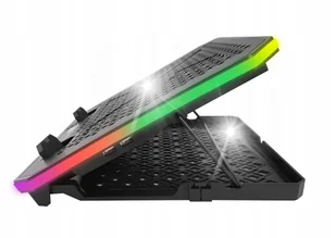 PODSTAWKA PODKŁADKA CHŁODZĄCA STOJAK POD LAPTOPA LED RGB DLA GRACZY - Podkładki chłodzące pod laptopa - miniaturka - grafika 1