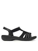 Sandały damskie - Rieker Sandały 60809-00 Czarny - miniaturka - grafika 1