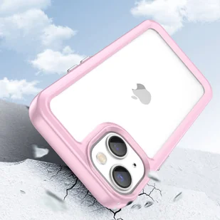 Outer Space Case etui iPhone 14 sztywny pokrowiec z żelową ramką różowy - Etui i futerały do telefonów - miniaturka - grafika 3