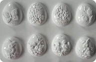 Wielkanoc - Forma do odlewów gipsu, pisanki 3D, 8 elementów - miniaturka - grafika 1