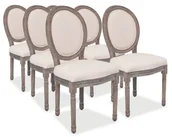 Krzesła - Komplet 6 stołowych tapicerowanych krzeseł D1-C07 - miniaturka - grafika 1