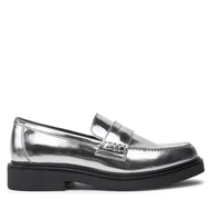 Półbuty damskie - Loafersy Aldo Verima 13838579 Srebrny - miniaturka - grafika 1