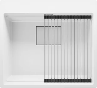 Zlew BRANDE PEAK MAX 580-60 WHITE (biały) zwijany ociekacz ROLLMATA - Zlewozmywaki - miniaturka - grafika 1