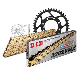 Zestaw łańcuchów DID stal 520ZVM-X / 110 nitowy zamek do Suzuki GZ Marauder 250 ccm rok prod. 1997-2015 - Części motocyklowe - miniaturka - grafika 1