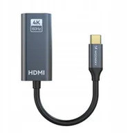 Adaptery i przejściówki - Adapter Wozinsky WACH-01 USB-C - HDMI 4K 60Hz - czarny - miniaturka - grafika 1