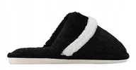 Kapcie damskie - Kapcie Damskie Czarno Białe Wsuwane 40/41 Ż2E - miniaturka - grafika 1