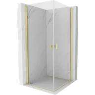 Kabiny prysznicowe - Mexen Mist-B Duo kabina prysznicowa uchylna 95 x 95 cm, transparent, złota szczotkowana - 8A2-095-095-55-00 - miniaturka - grafika 1