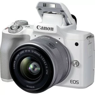 Canon EOS M50 Mark II body + EF-M 15-45mm IS STM biały - Aparaty Cyfrowe - miniaturka - grafika 1