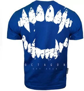 Koszulki sportowe męskie - T-Shirt Koszulka Octagon Zęby Niebieska - grafika 1
