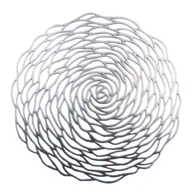 Obrusy i serwetki - Podkładka dekoracyjna na stół TALEA śr. 38 cm srebrny - miniaturka - grafika 1