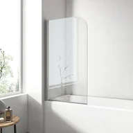 Parawany nawannowe - EMKE - Parawan nawannowy 70x140 cm Pojedynczy obrotowy - Powłoka nano - Chrom - miniaturka - grafika 1