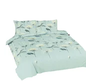 Pościel - Pościel 220x200 Kwiaty miętowa Universal Matex - miniaturka - grafika 1
