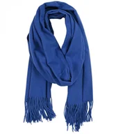 Apaszki i szaliki damskie - Szal szalik Gruba Chusta frędzle jednokolorowy ciepły miękki 200x70 cm - miniaturka - grafika 1