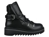 Botki damskie - Buty Botki Damskie Trapery Big Star Oo274298 Workery Czarne Skóra 39 - miniaturka - grafika 1