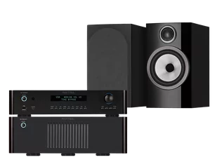 Rotel RC-1572 MkII (czarny) + RB-1582 MkII (czarny) + Node (czarny) + 706 S3 (mokka) - Zestawy stereo - miniaturka - grafika 1