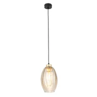 Lampy sufitowe - Lampa Wisząca Sebo 4633 1 Pł 1Xe27 Czarna/Złota - miniaturka - grafika 1