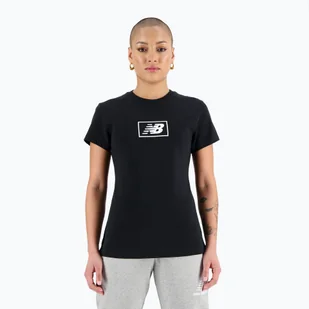 Koszulka damska New Balance Essentials Cotton Jersey black - Koszulki i topy damskie - miniaturka - grafika 1