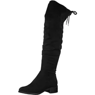Kozaki damskie - s.Oliver Damskie kozaki za kolano, płaskie, eleganckie, czarne (Black), 40, czarny, 40 EU - miniaturka - grafika 1