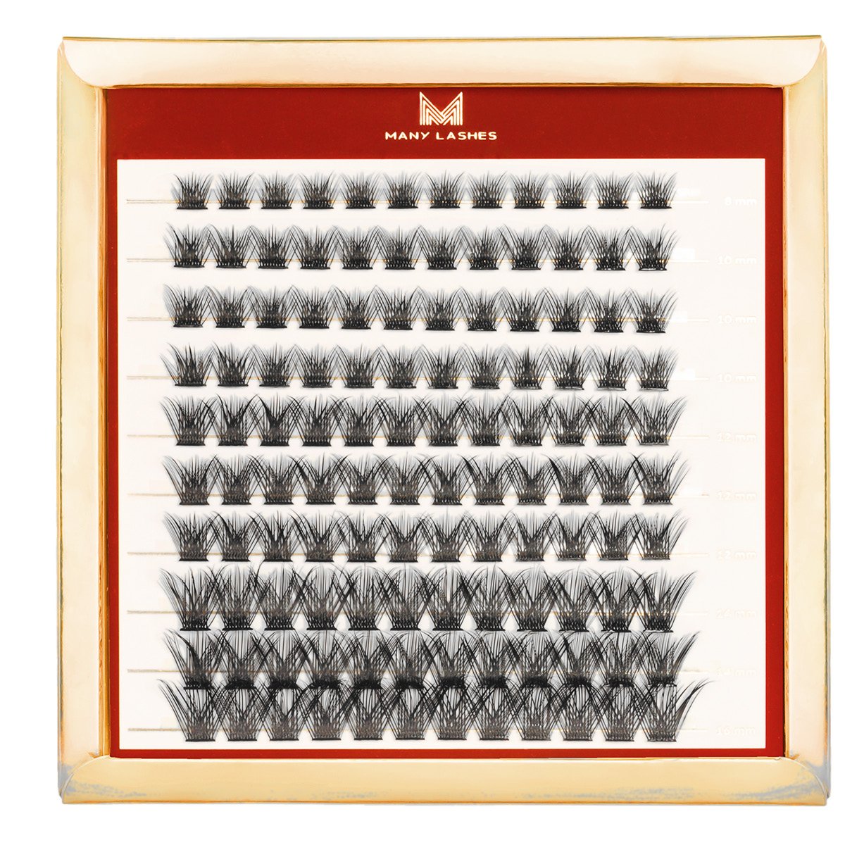 Many Lashes V-Lashes Obession Master Box Zestaw kępek rzęs do makijażu 8-14 mm Skręt CC - bardziej podkręcone rzęsy