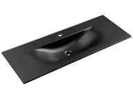 Umywalki - Umywalka meblowa Comad Sky 120x46 cm prostokątna czarny mat - miniaturka - grafika 1