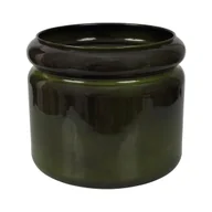 Donice - Cermax Doniczka metalowa Randolf śr.25 cm zielona - miniaturka - grafika 1
