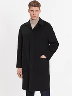 Płaszcze męskie - Calvin Klein Płaszcz wełniany K10K111601 Czarny Regular Fit - miniaturka - grafika 1