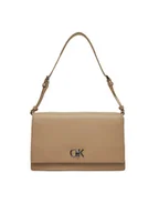 Torebki damskie - Calvin Klein Torebka Ck Elongated Shoulder Bag K60K612807 Beżowy - miniaturka - grafika 1