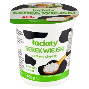 Łaciaty Serek wiejski naturalny 400 g - Sery - miniaturka - grafika 1