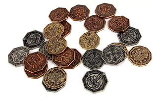 Zestaw 12 Krasnoludzkich Metalowych Monet - Gry planszowe - miniaturka - grafika 1