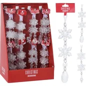 Ozdoby bożonarodzeniowe - Zawieszka śnieżynka akrylowa 18 cm mix - miniaturka - grafika 1