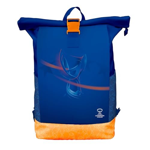 UEFA Damski plecak Liga Mistrzów Roll Top - UWCL, oficjalnie licencjonowany towar, lekki, plecak, świetny pomysł na prezent piłkarski