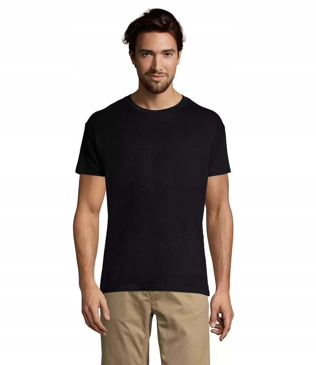 T-shirt Koszulka Męska WYSOKA JAKOŚĆ Sol's REGENT 11380 Black M