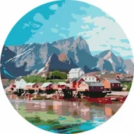 Malowanie po numerach - Twoje Hobby Malowanie po numerach okrągłe - Miasteczko... 40cm - miniaturka - grafika 1