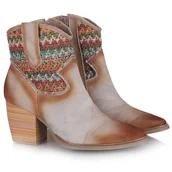 Botki damskie - Botki kowbojki damskie Maciejka 06810-29/00-1 RUDY 39 - miniaturka - grafika 1