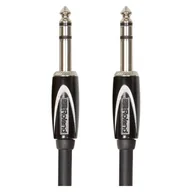 Inne akcesoria gitarowe - Roland Black Serie kabel połączeniowy stereo wtyk jack 6,3 mm, długość: 1 m RCC-3-TRTR RCC-3-TRTR - miniaturka - grafika 1