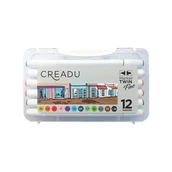 Kredki, ołówki, pastele i pisaki - Zestaw markerów Fine, Creadu, 12 sztuk - miniaturka - grafika 1