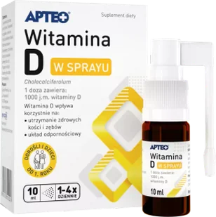 Apteo, witamina D w sprayu, 10 ml - Witaminy i minerały - miniaturka - grafika 1