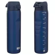 Butelki filtrujące - ION8 Granatowa butelka na wodę z miarką motywacyjną 1000 ml - miniaturka - grafika 1