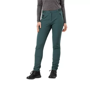 Spodnie sportowe damskie - Damskie spodnie softshellowe Jack Wolfskin GEIGELSTEIN SLIM PANTS W sea green - 34 - grafika 1