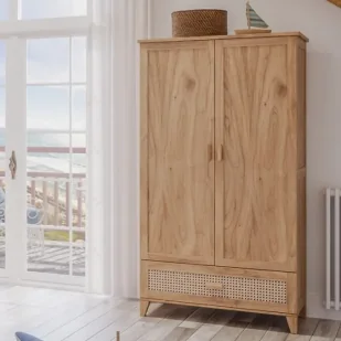 Szafa drewniana z rattanem naturel nami bois - Szafy i szafki dla dzieci - miniaturka - grafika 1