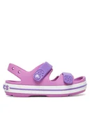 Buty dla dziewczynek - Crocs Sandały Crocband Cruiser Sandal T 209424 Różowy - miniaturka - grafika 1