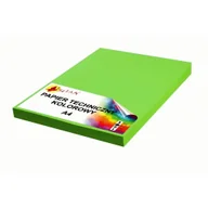 Szkolne artykuły papiernicze - Papier techniczny A4 180g zielony neon v2 50 arkuszy - miniaturka - grafika 1