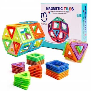 Klocki magnetyczne konstrukcyjne dla dzieci + 3D + 40 elementów + układanka - Układanki dla dzieci Klocki magnetyczne konstrukcyjne dla dzieci + 3D + 40 elementów + układanka - Układanki dla dzieci - miniaturka - grafika 1