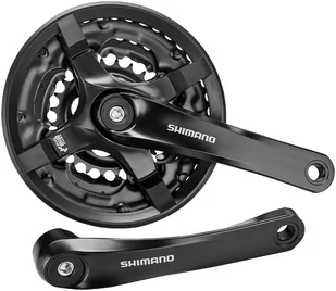 Shimano FC-ty501 korba 6/7/8-krotnie czarna bransoletka z korbą długość 175 MM 2017 MTB 42 34 24 z. łańcuch z pierścieniem ochronnym E-FCTY501E244CLB - Łańcuchy rowerowe - miniaturka - grafika 1